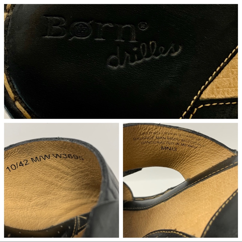 BORN Drilles Leather Wedge Sandal - Picture 7 of 8